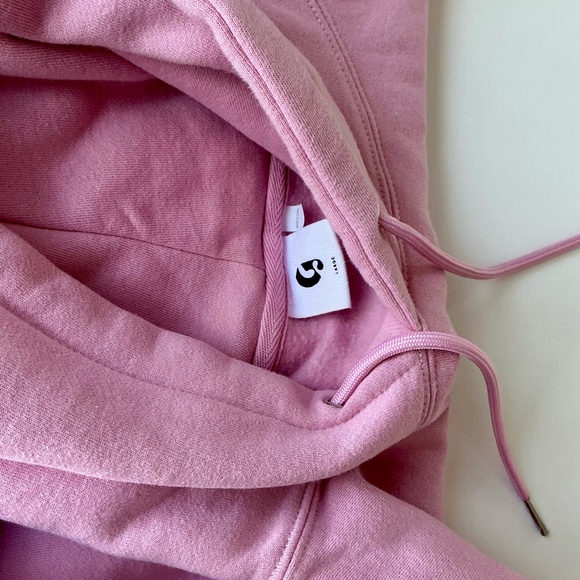 Glossier Pink Hoodie Sz Lg - Picture 4 of 5